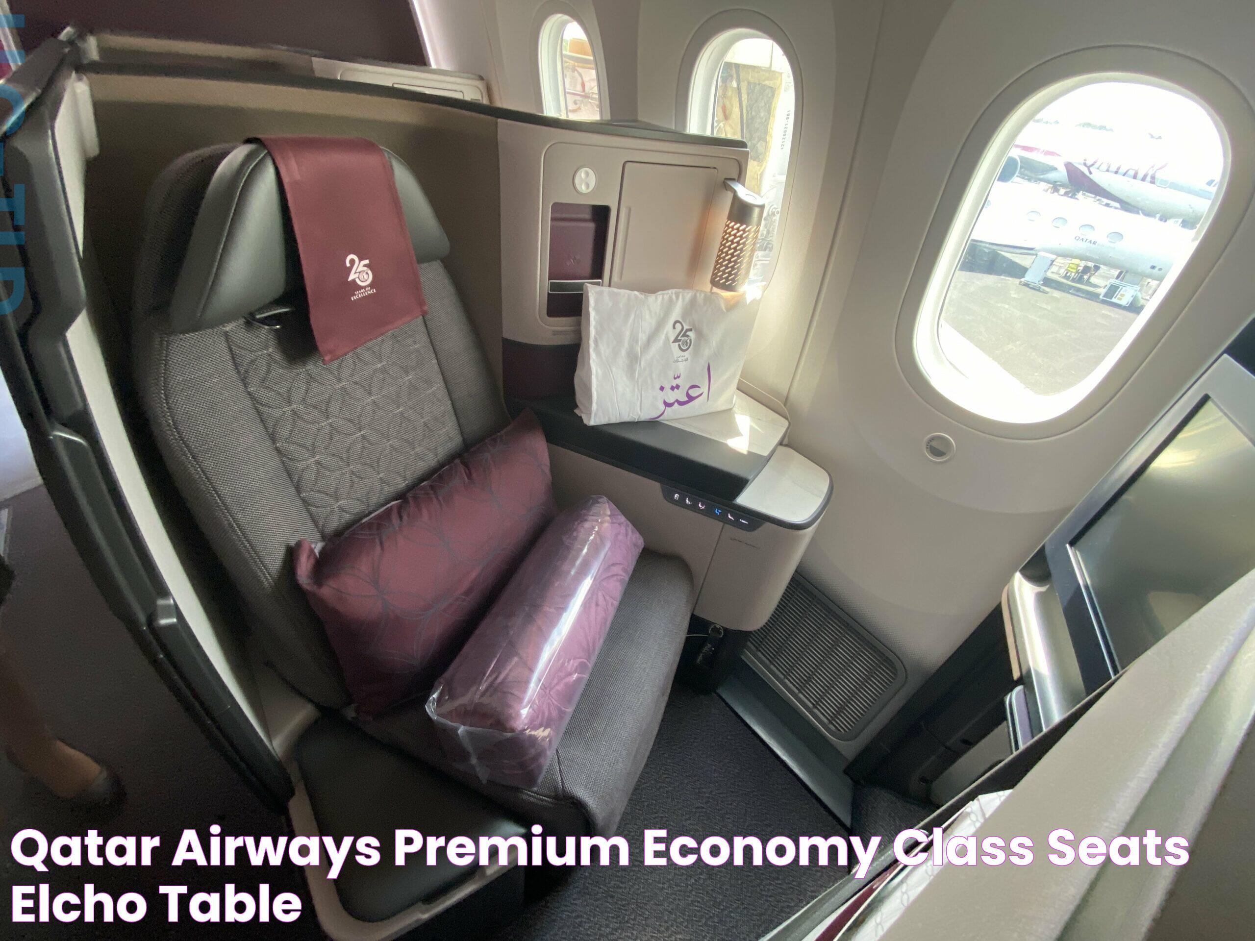 Qatar Airways Premium Economy Class Seats Elcho Table