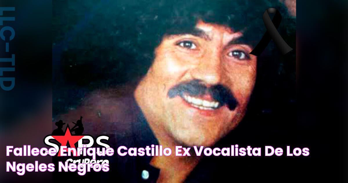 Fallece Enrique Castillo ex vocalista de Los Ángeles Negros