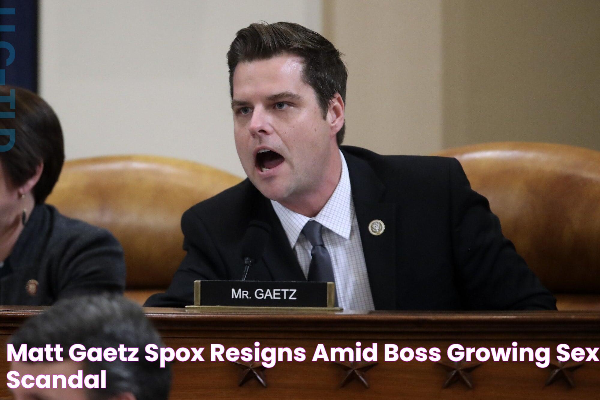 Matt Gaetz spox resigns amid boss' growing sex scandal