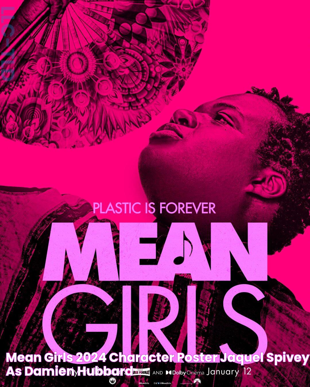 Mean Girls (2024) Character Poster Jaquel Spivey as Damien Hubbard