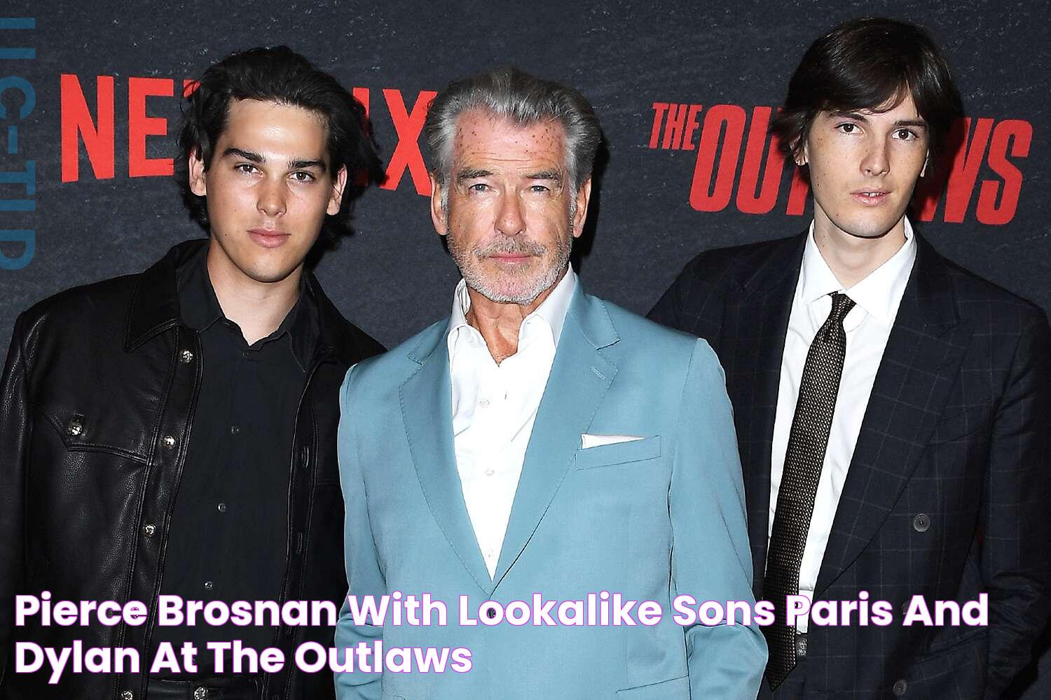 Pierce Brosnan with Lookalike Sons Paris and Dylan at 'The OutLaws