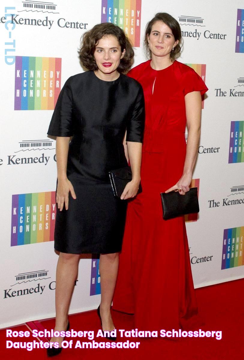 Rose Schlossberg and Tatiana Schlossberg, daughters of Ambassador