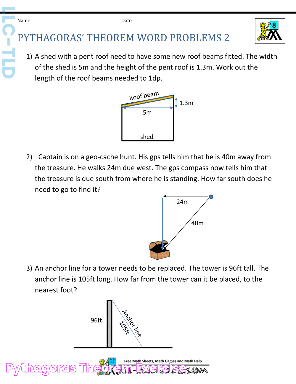 Pythagoras Theorem Exercise