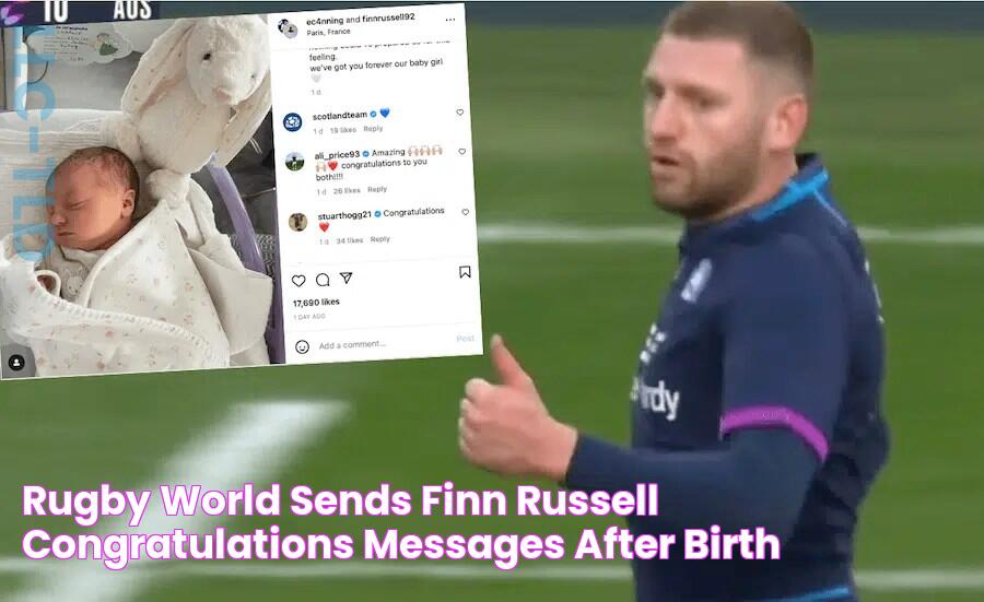 Rugby world sends Finn Russell 'congratulations' messages after birth