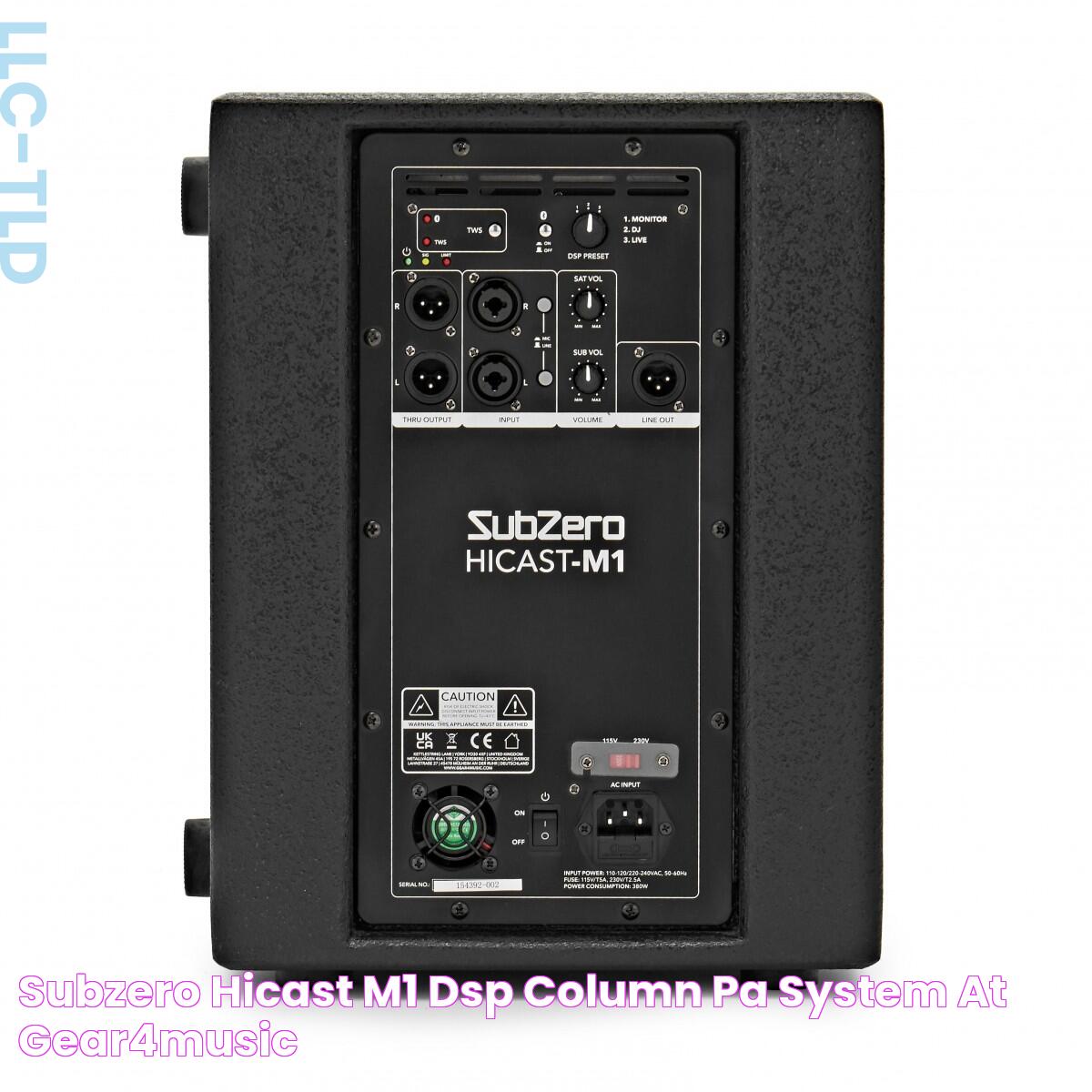 SubZero HiCAST M1 DSP Column PA System at Gear4music