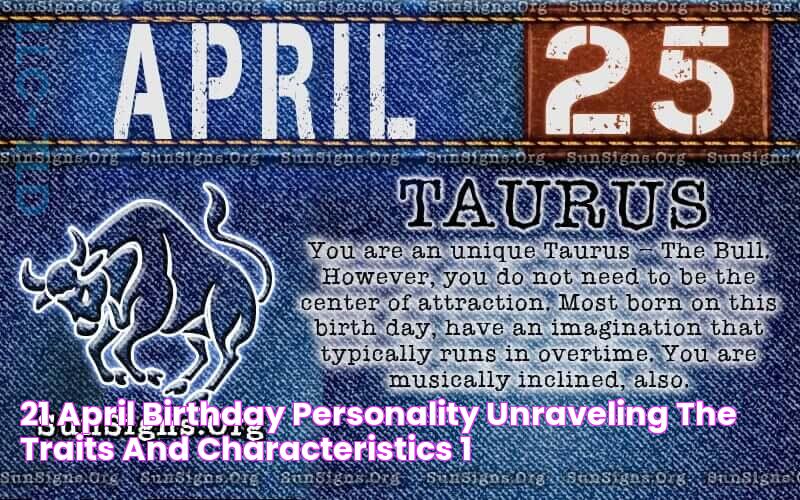 21 April Birthday Personality Unraveling The Traits And Characteristics