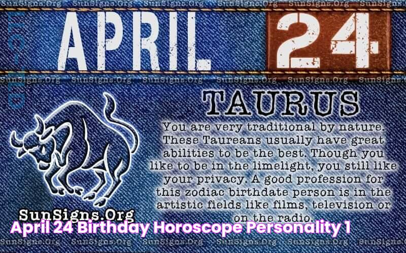 April 24 Birthday Horoscope Personality