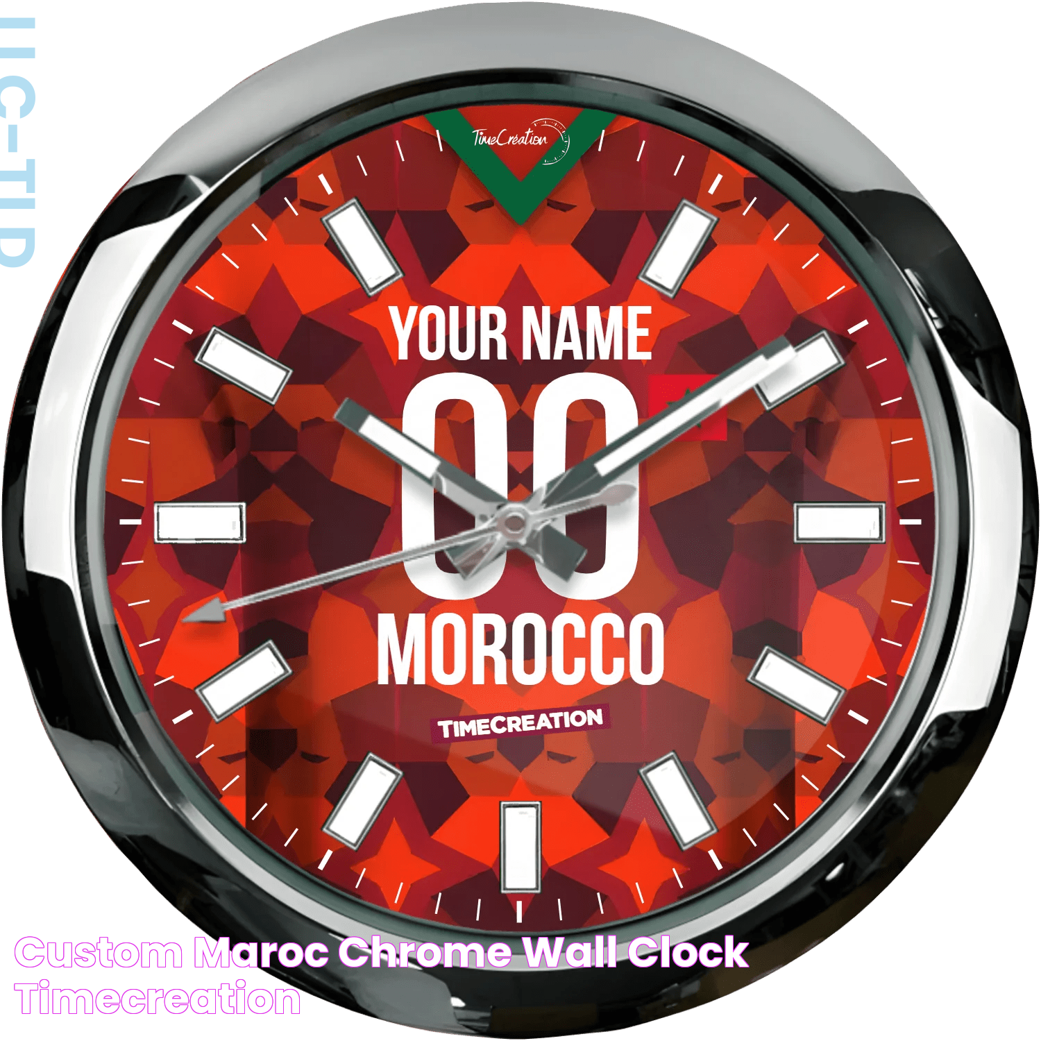 CUSTOM MAROC CHROME Wall clock • TimeCreation