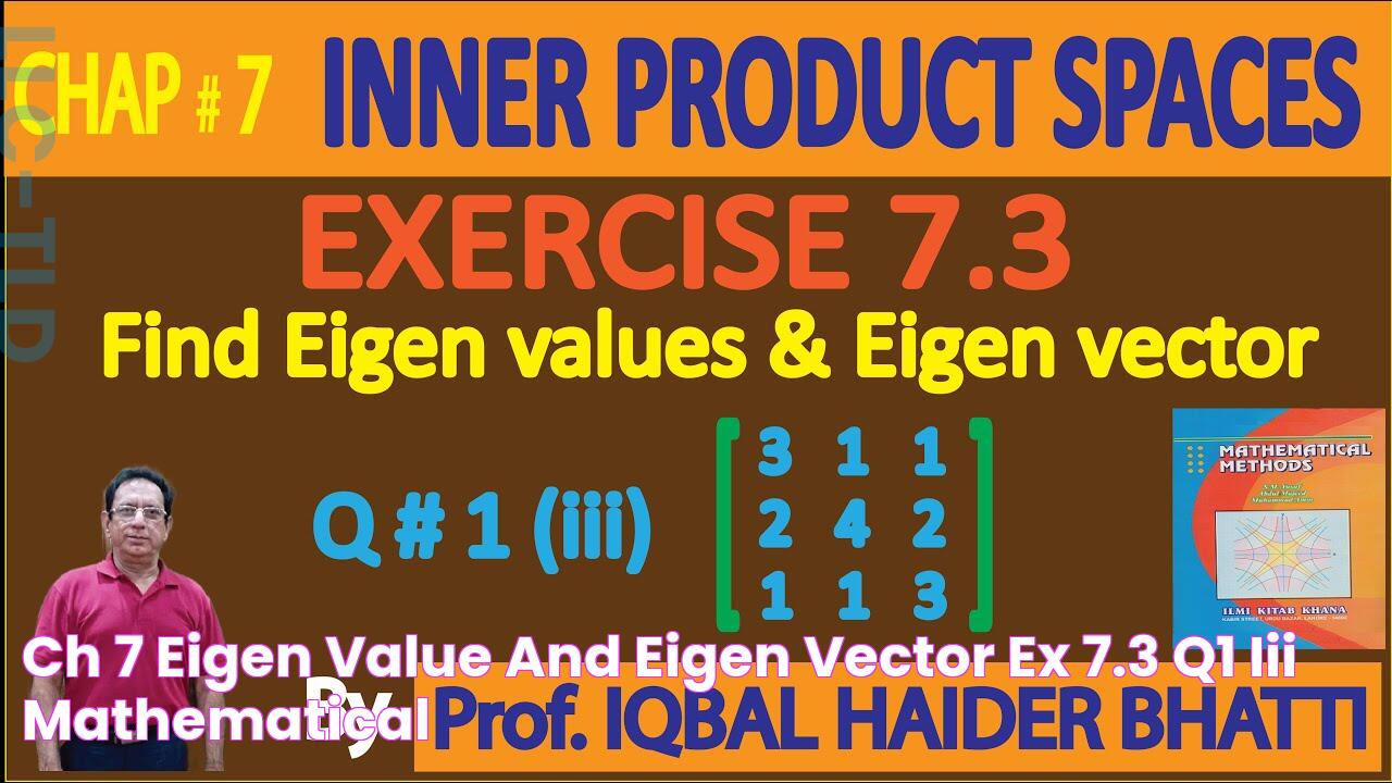 Ch 7 Eigen value and Eigen vector Ex 7.3 Q1(iii) Mathematical