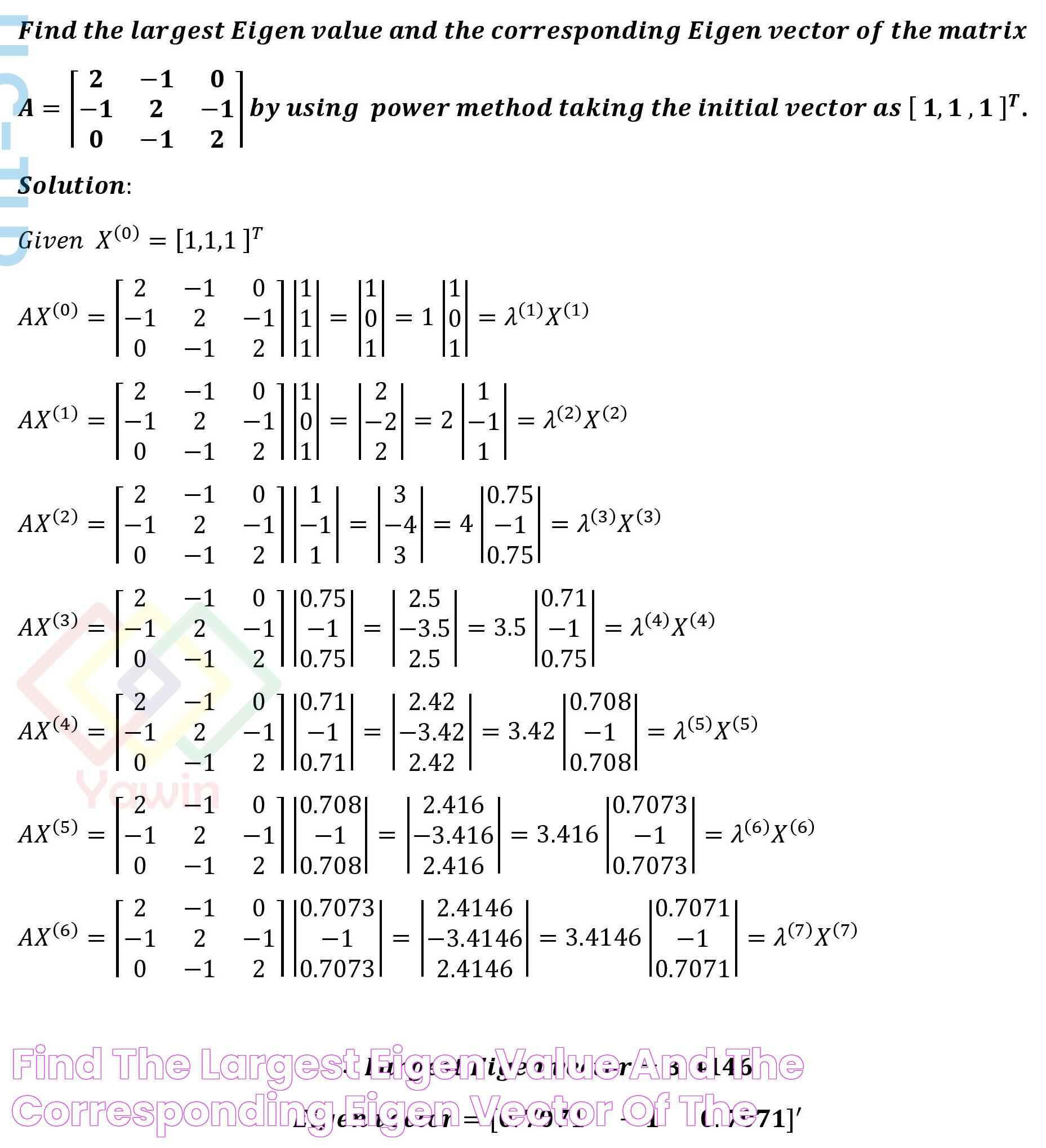 Master Eigenvalues And Eigenvectors: Questions And Answers Simplified