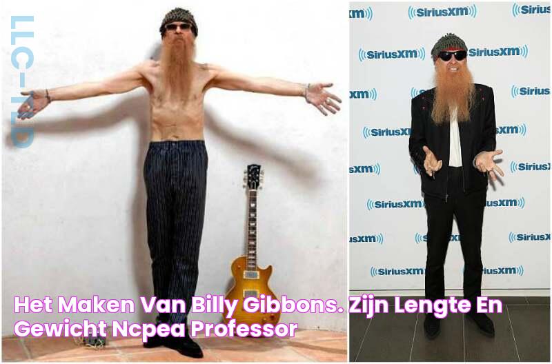 Het maken van Billy Gibbons. Zijn lengte en gewicht NCPEA Professor