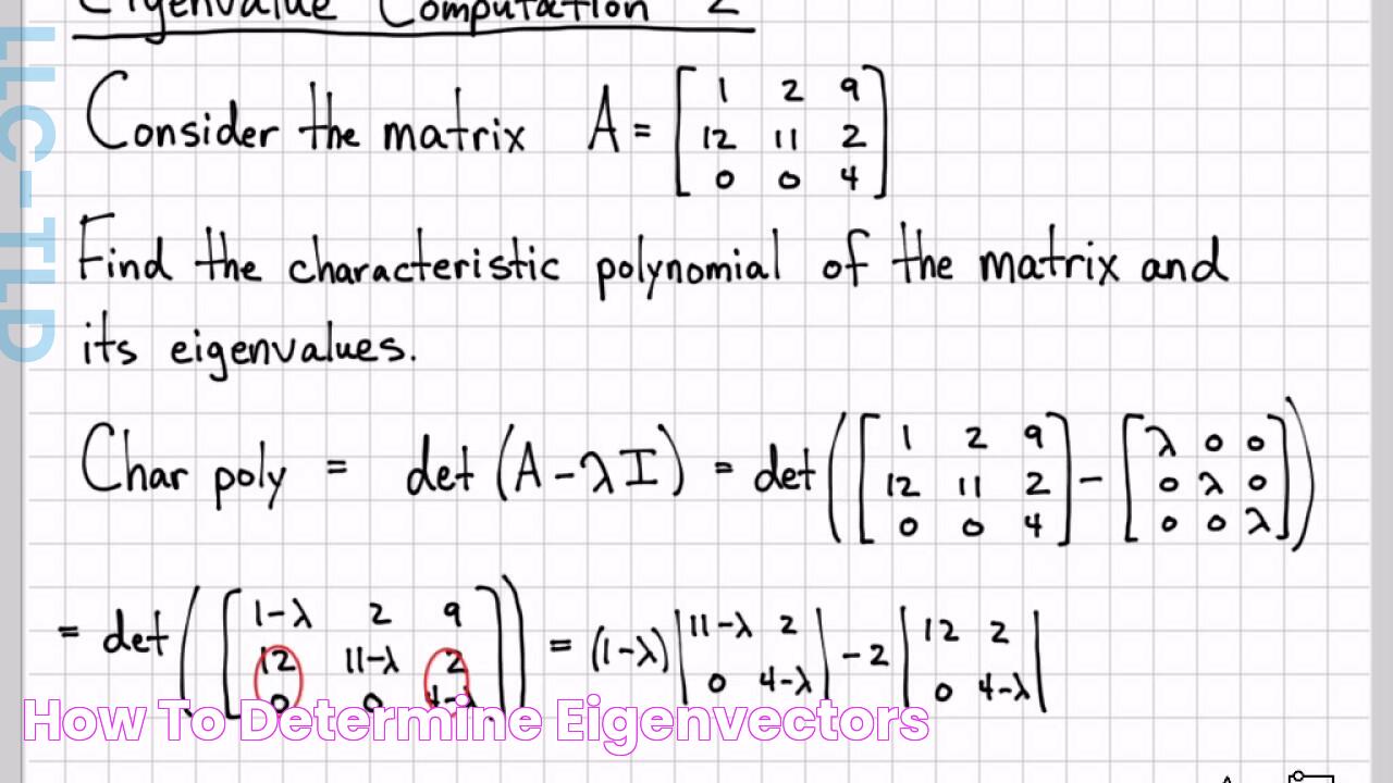 How To Determine Eigenvectors