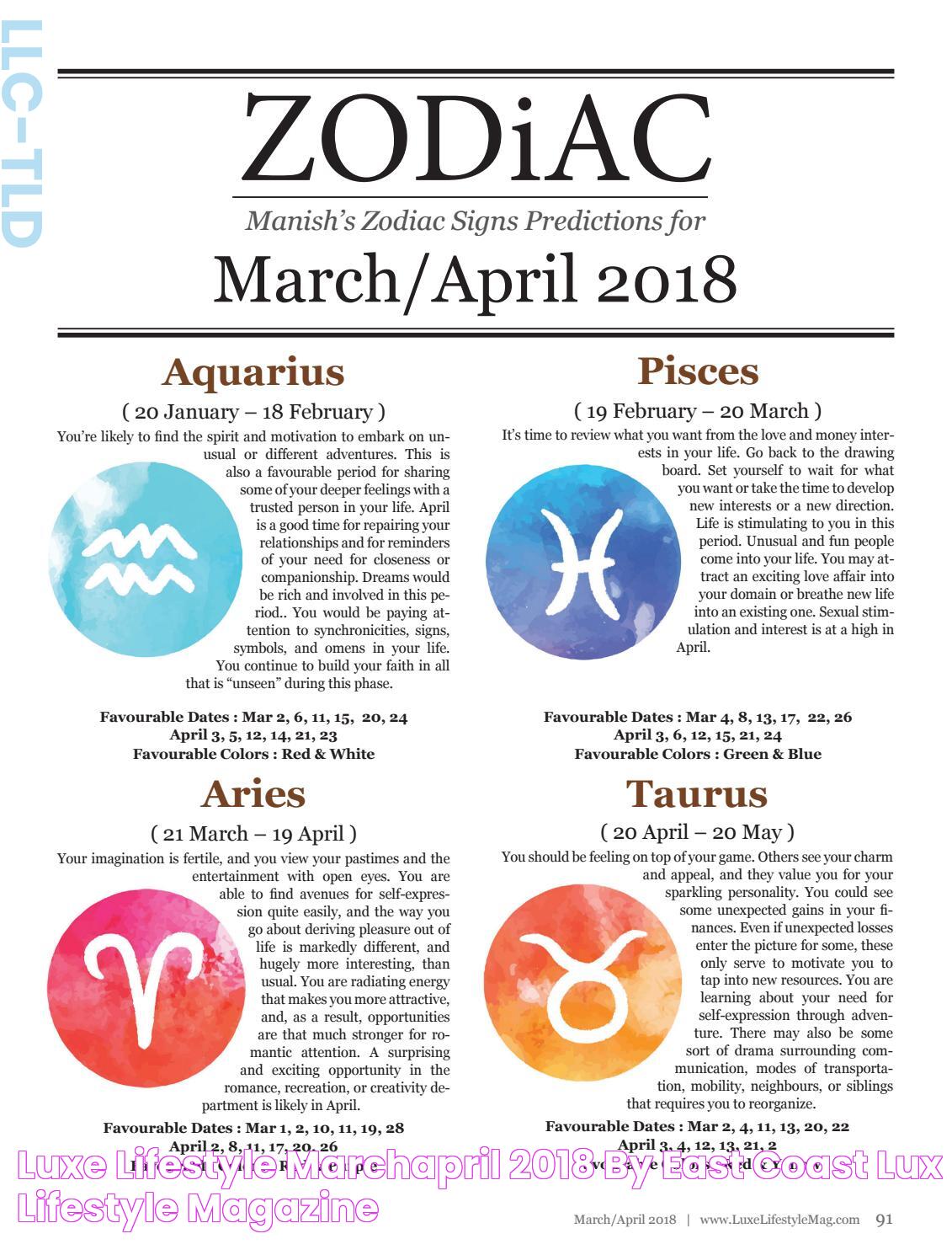 Luxe Lifestyle marchapril 2018 by East Coast LUX Lifestyle Magazine