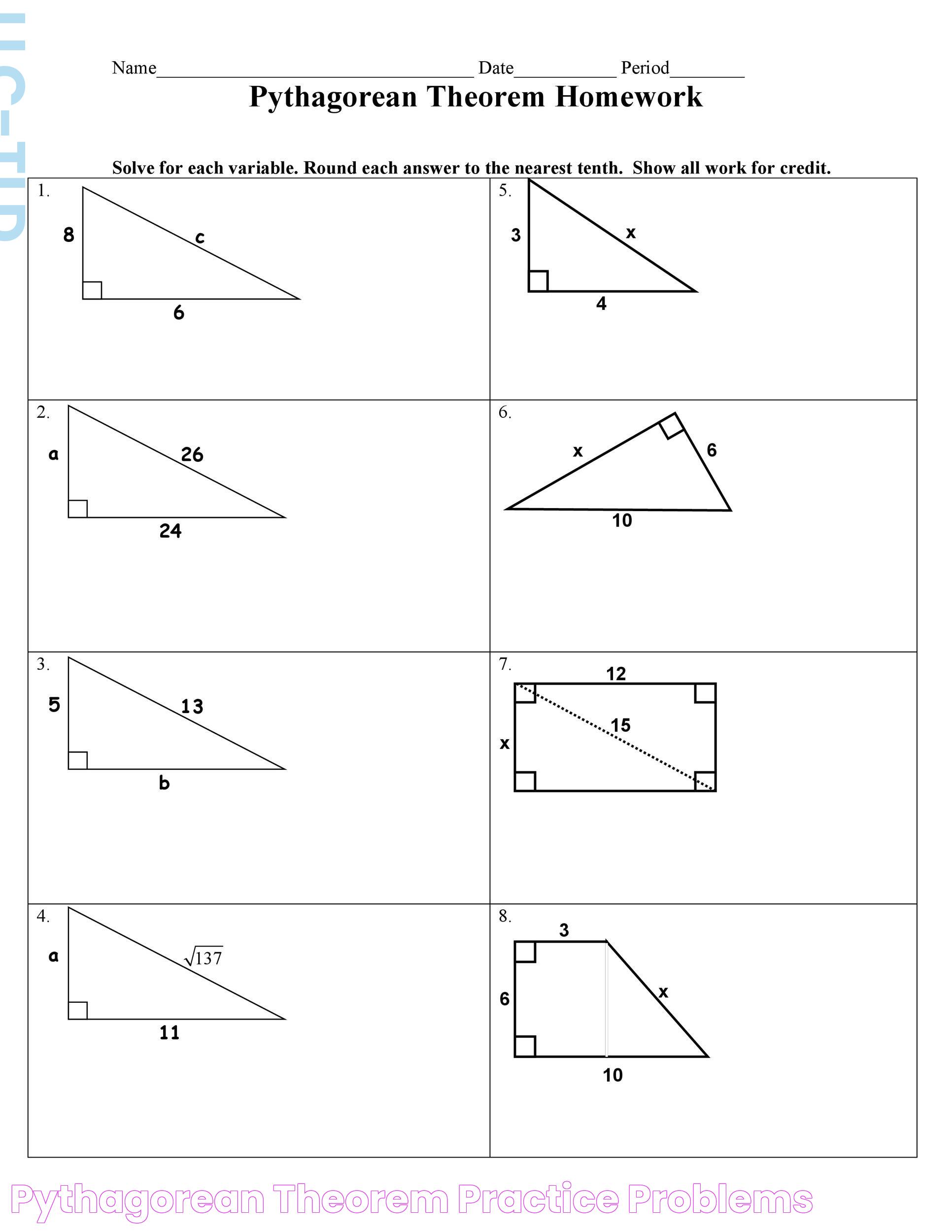 Discover The Pythagorean Theorem: Enhance Your Math Skills With Practice Problems