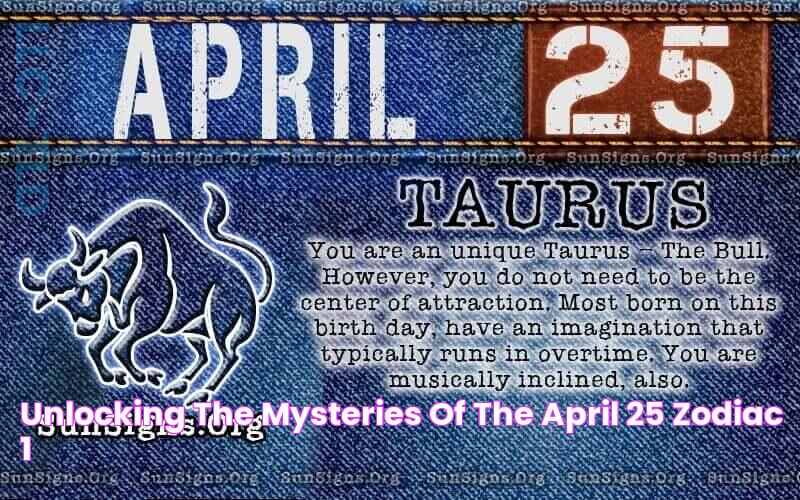 Discover Your Zodiac Sign: Unlocking The Secrets Of April 24