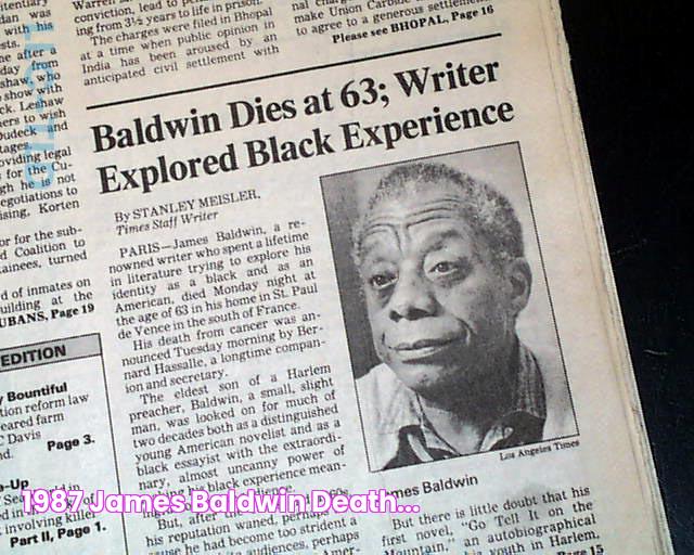 1987 James Baldwin death...