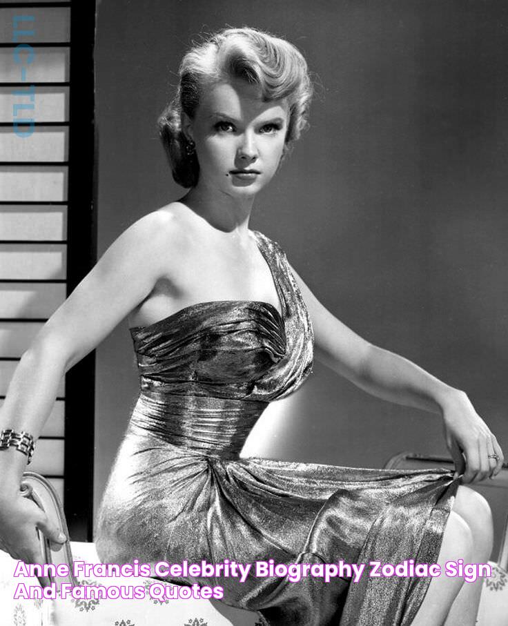 Anne Francis Celebrity biography, zodiac sign and famous quotes