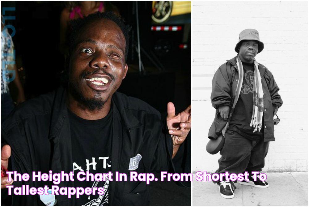 The height chart in Rap. From shortest to tallest rappers