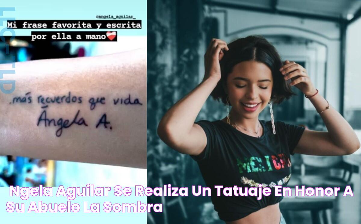 Ángela Aguilar se realiza un tatuaje en honor a su abuelo La Sombra