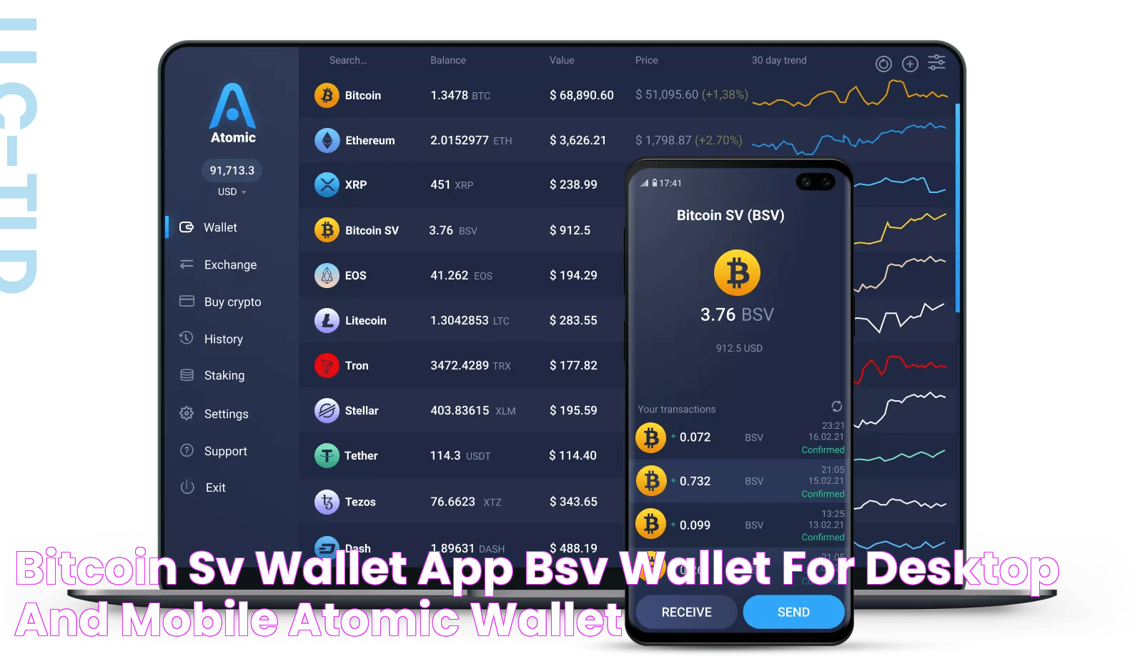 Bitcoin SV Wallet App BSV Wallet for Desktop and Mobile Atomic Wallet