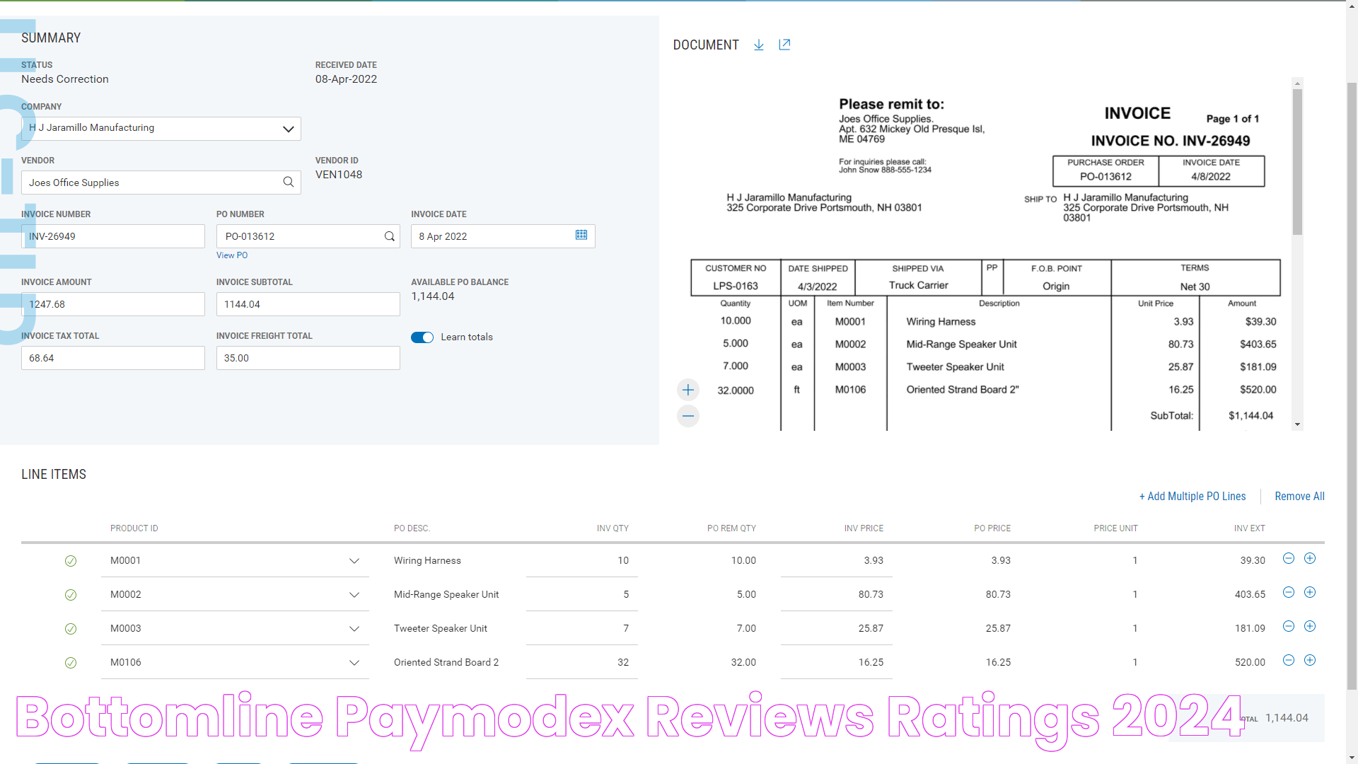 Bottomline PaymodeX Reviews & Ratings 2024