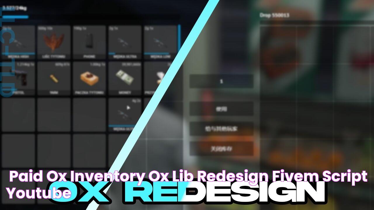 [PAID] OX_INVENTORY & OX_LIB REDESIGN FIVEM SCRIPT YouTube