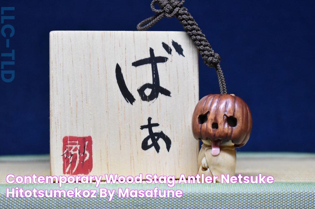 Contemporary Wood & Stag Antler Netsuke, Hitotsumekozō by Masafune