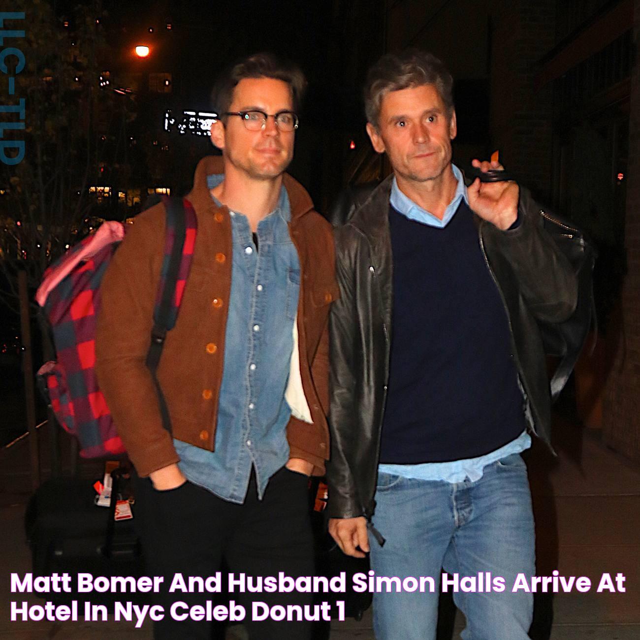 Matt Bomer and husband Simon Halls Arrive at Hotel in NYC Celeb Donut