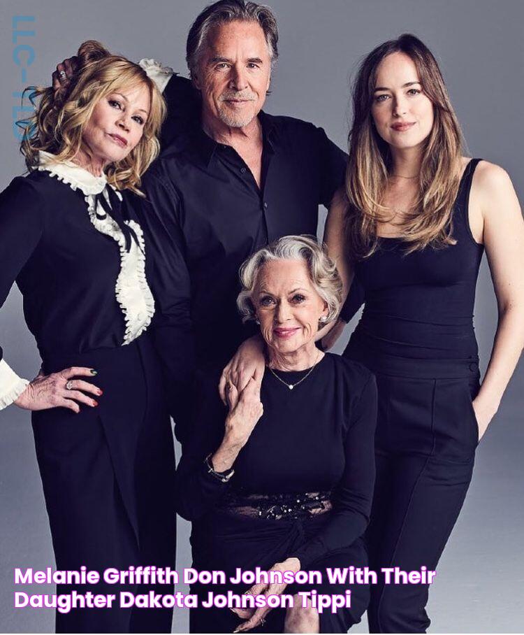 Melanie Griffith Don Johnson with their daughter Dakota Johnson & Tippi