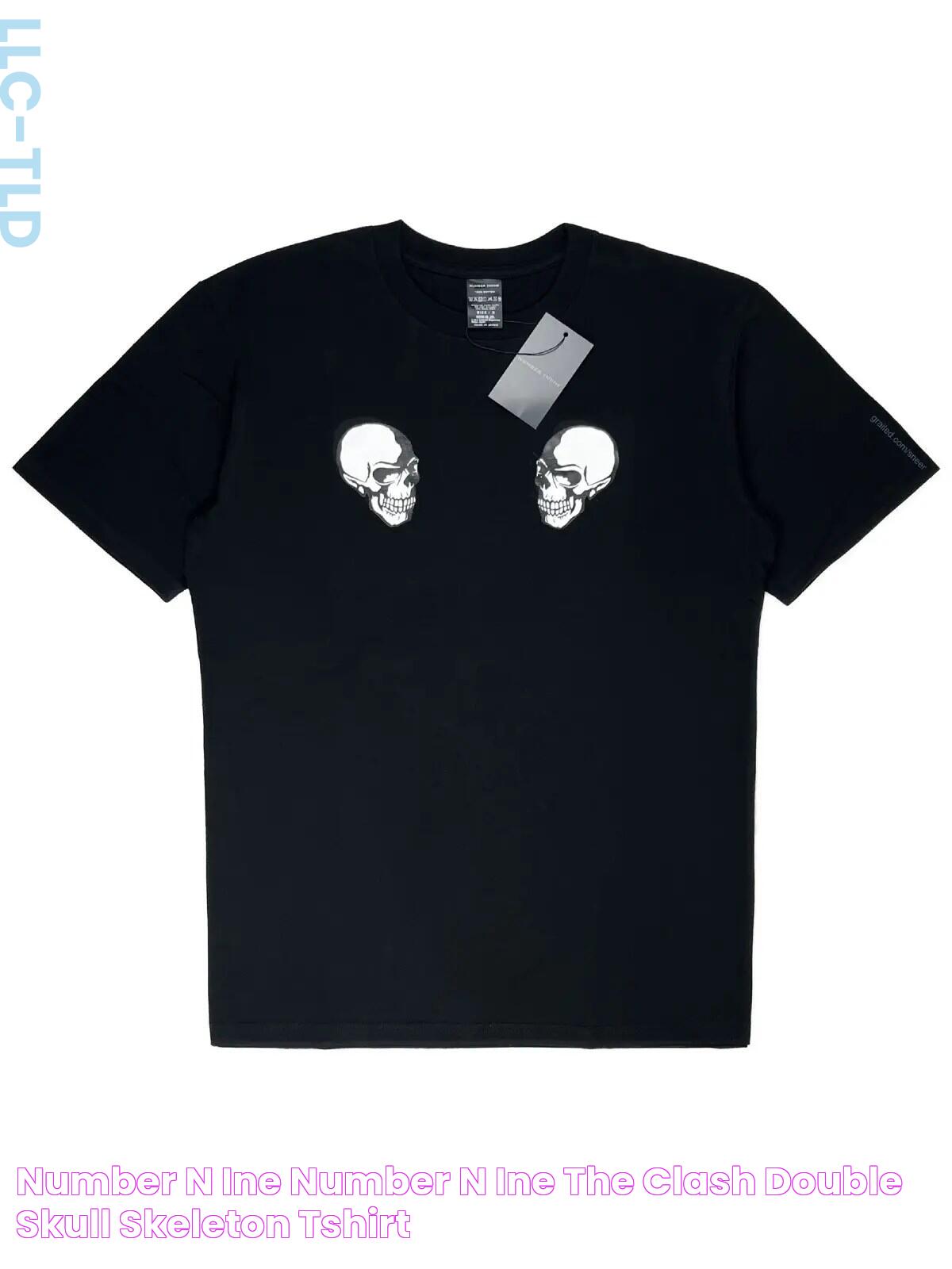 Number (N)ine Number (N)ine The Clash Double Skull Skeleton Tshirt