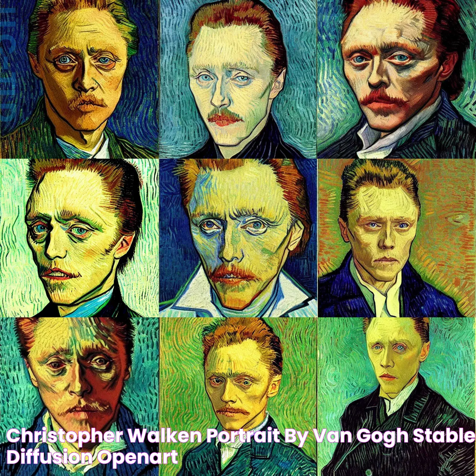 christopher walken portrait by van gogh Stable Diffusion OpenArt